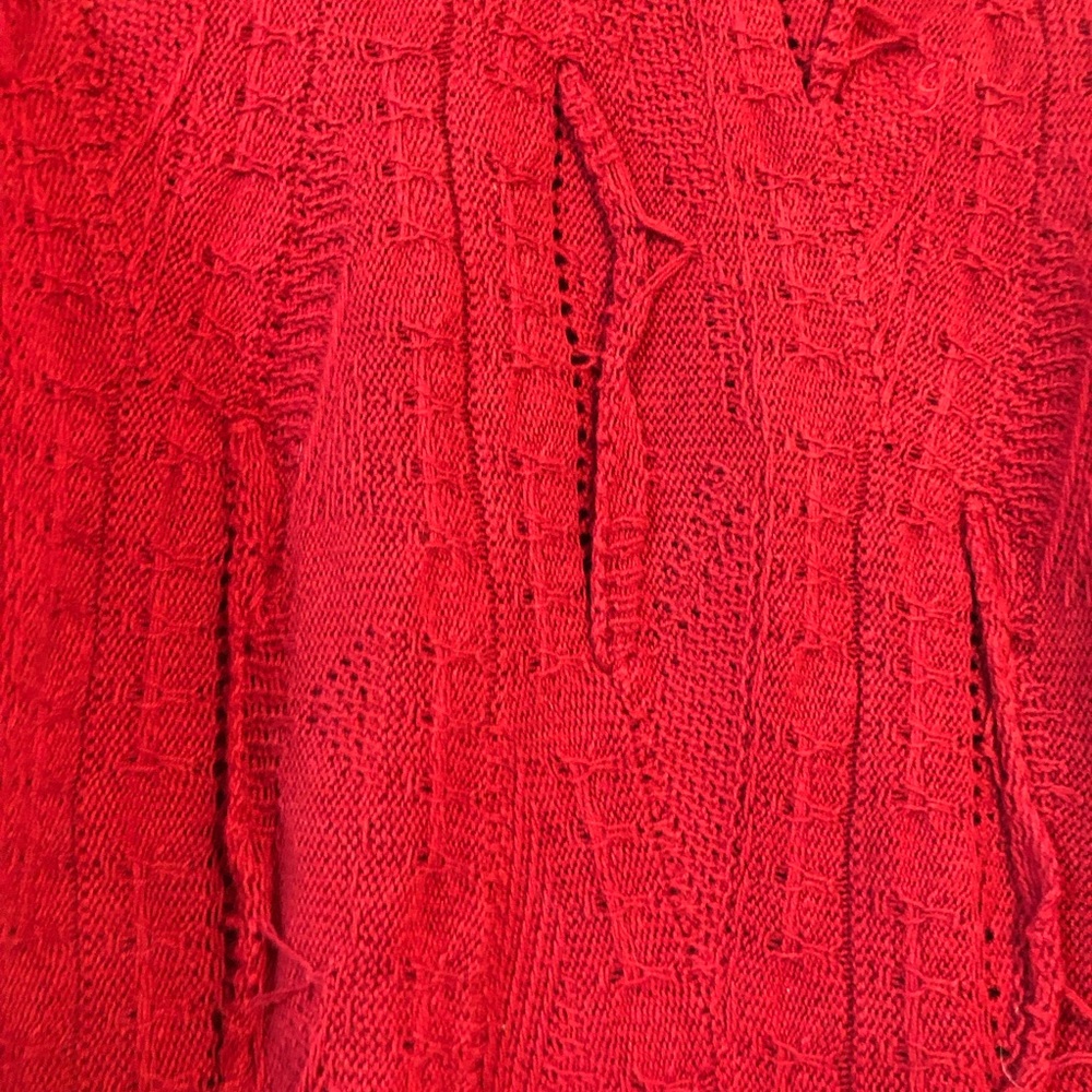 Supreme Textured Pattern Sweater Red Large - Picture 4 of 6